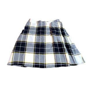 Plaid Academia Old Money Mini Skirt Size 2 Wool Blend Preppy Office Classic